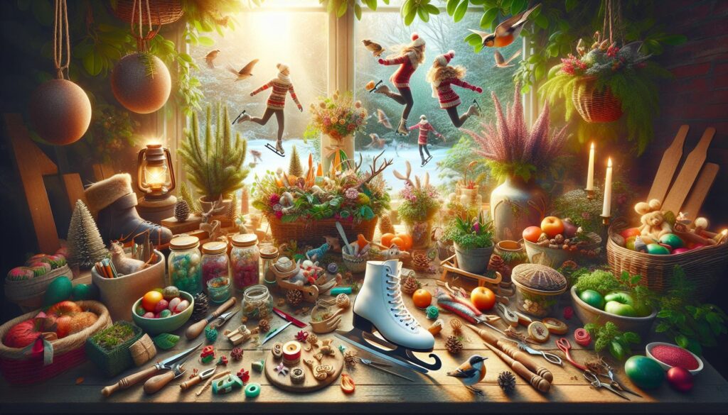 DIY Christmas Decorations with Skates and Sleighs 95 DIY Christmas Decorations with Skates and Sleighs